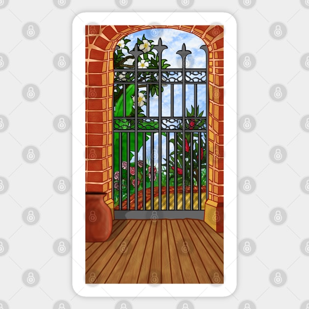 The Garden Gate Sticker by Greylady2016